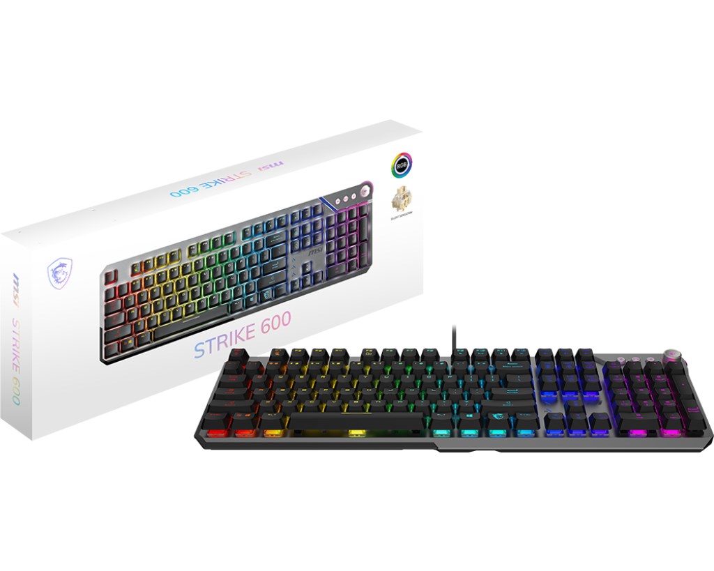 MSI STRIKE 600 SILEN keyboard Gaming USB QWERTY US English Black MSI STRIKE 600 SILEN keyboard Gaming USB QWERTY US English Black