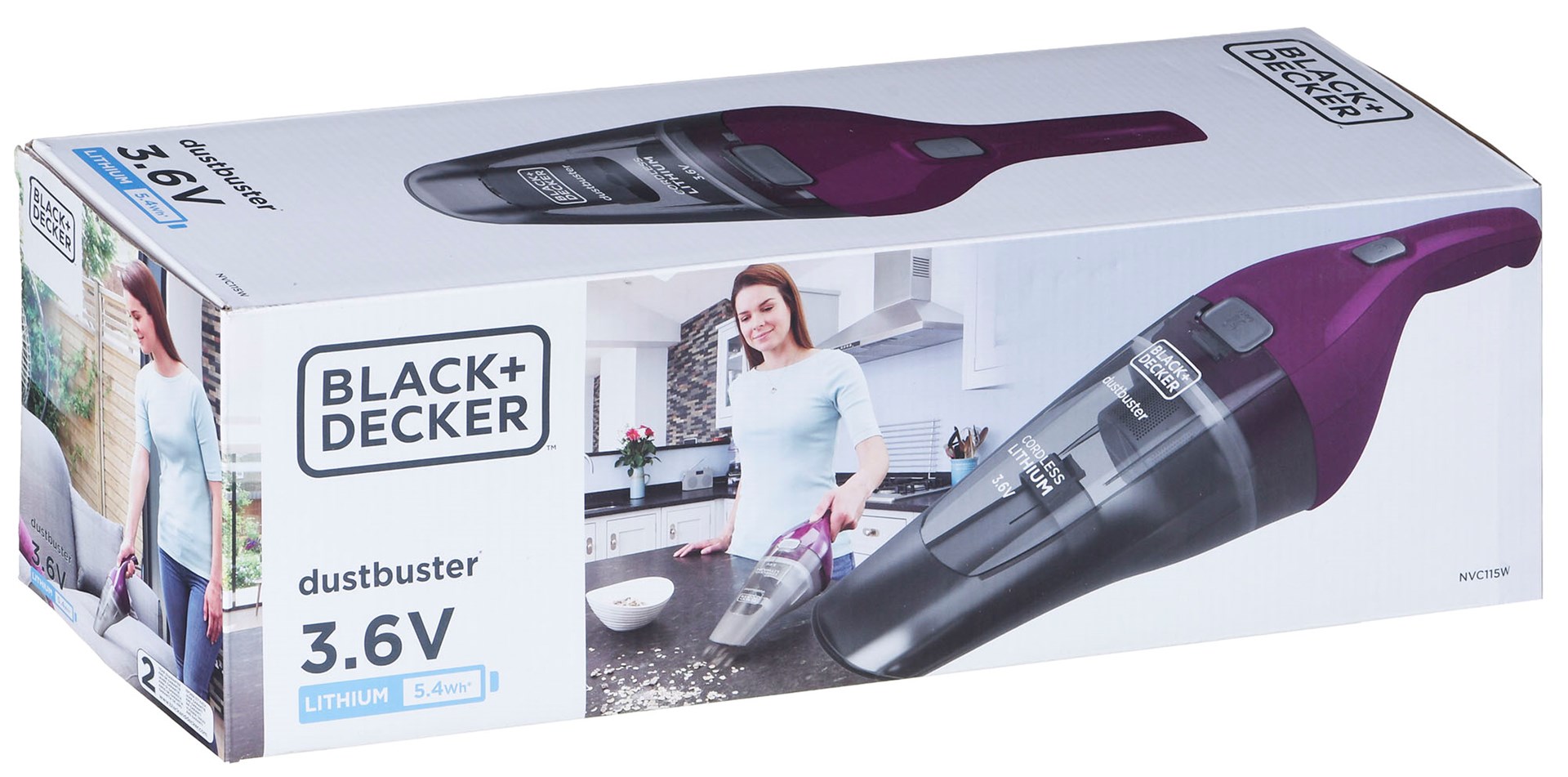 Black & Decker NVC115W handheld vacuum Grey, Purple Bagless Black & Decker NVC115W handheld vacuum Grey, Purple Bagless