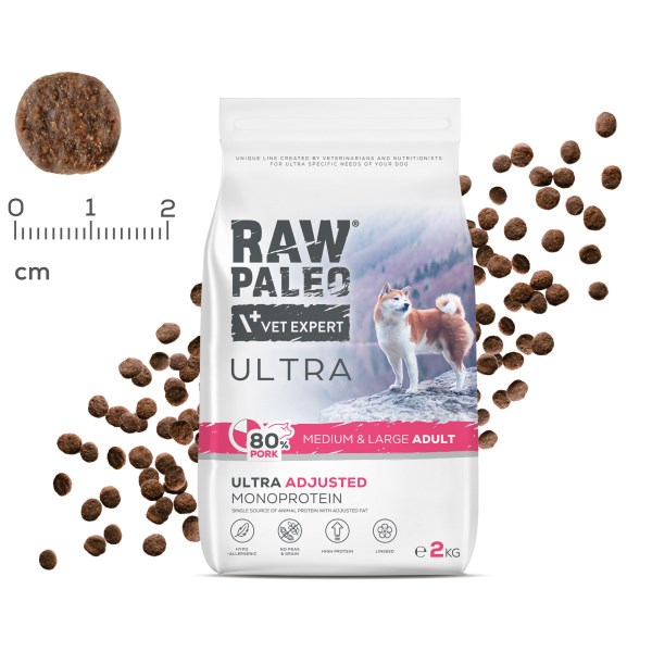 RAW PALEO Ultra Pork Medium & Large Adult - dry dog food - 10kg RAW PALEO Ultra Pork Medium & Large Adult - dry dog food - 10kg