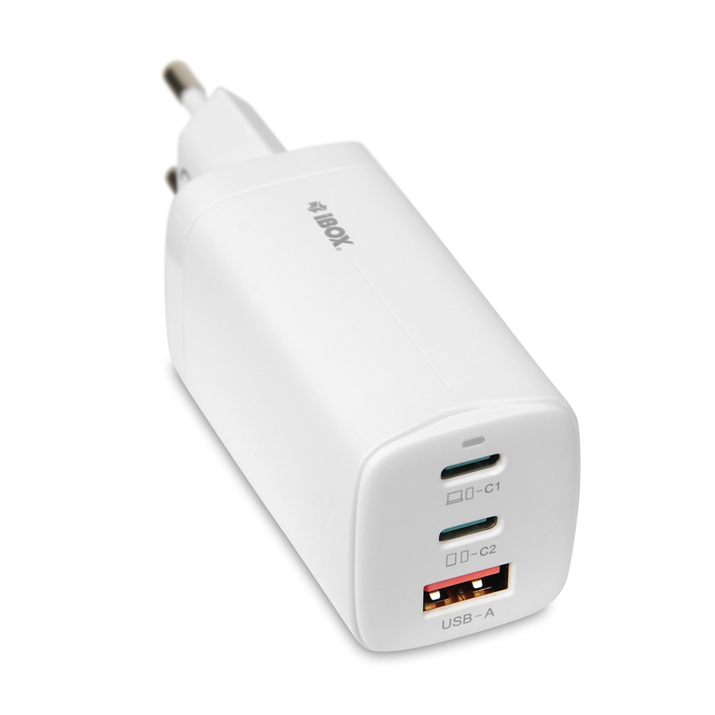 iBOX C-65 White, GaN 65W universal charger iBOX C-65 White, GaN 65W universal charger