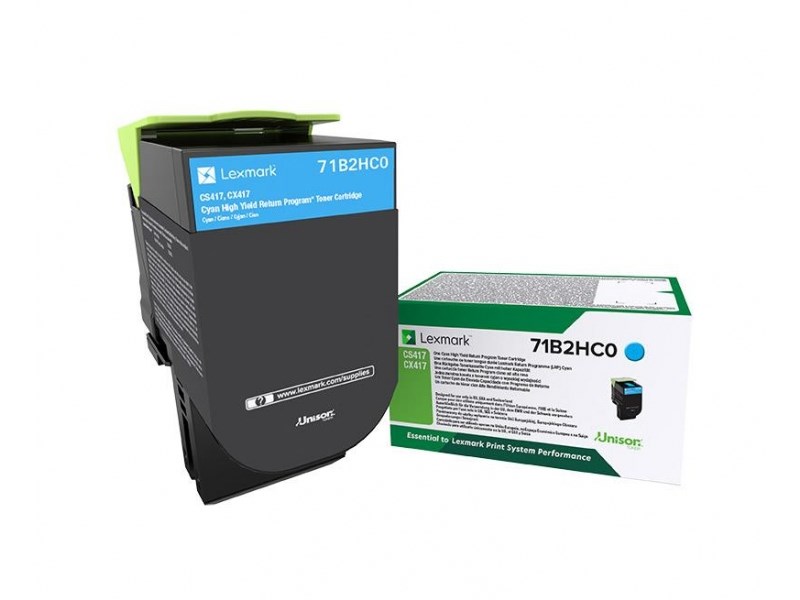 Lexmark 71B2HC0 toner cartridge 1 pc(s) Original Cyan Lexmark 71B2HC0 toner cartridge 1 pc(s) Original Cyan
