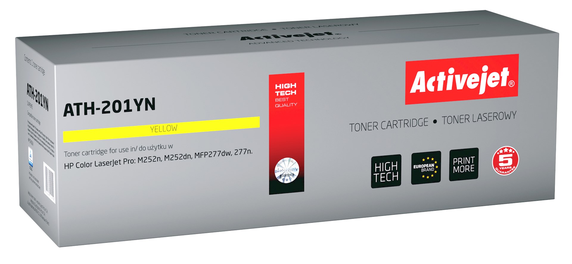 Activejet ATH-201YN toner for HP printer HP 201A CF402A CRG045 replacement; Supreme; 1400 pages; yellow Activejet ATH-201YN toner for HP printer HP 201A CF402A CRG045 replacement; Supreme; 1400 pages; yellow