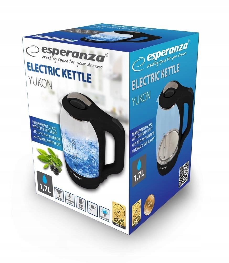 Esperanza EKK025K Electric kettle 1.7 L Black, Multicolor 1500 W Esperanza EKK025K Electric kettle 1.7 L Black, Multicolor 1500 W
