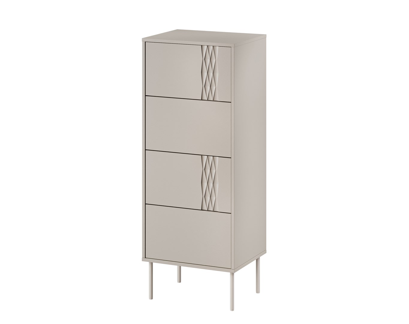 Cama 4S TRESSE chest of drawers 50x40x125 cashmere matt Cama 4S TRESSE chest of drawers 50x40x125 cashmere matt