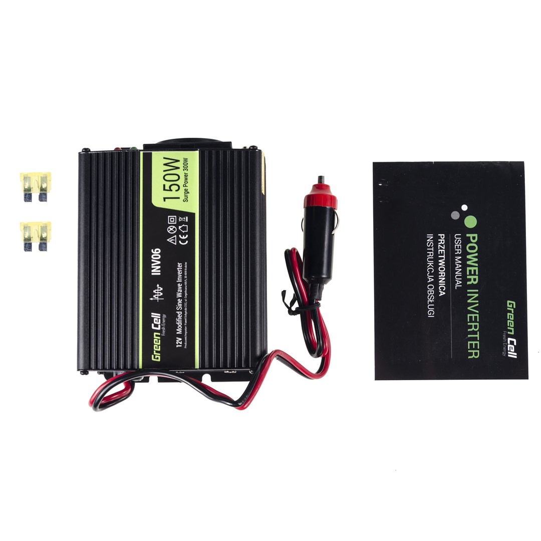 Green Cell INV06 power adapter/inverter Auto 150 W Black Green Cell INV06 power adapter/inverter Auto 150 W Black