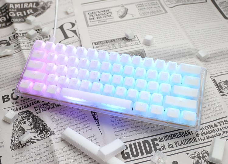 Ducky One 3 Aura White Mini Gaming Keyboard, RGB LED - MX-Silent-Red Ducky One 3 Aura White Mini Gaming Keyboard, RGB LED - MX-Silent-Red