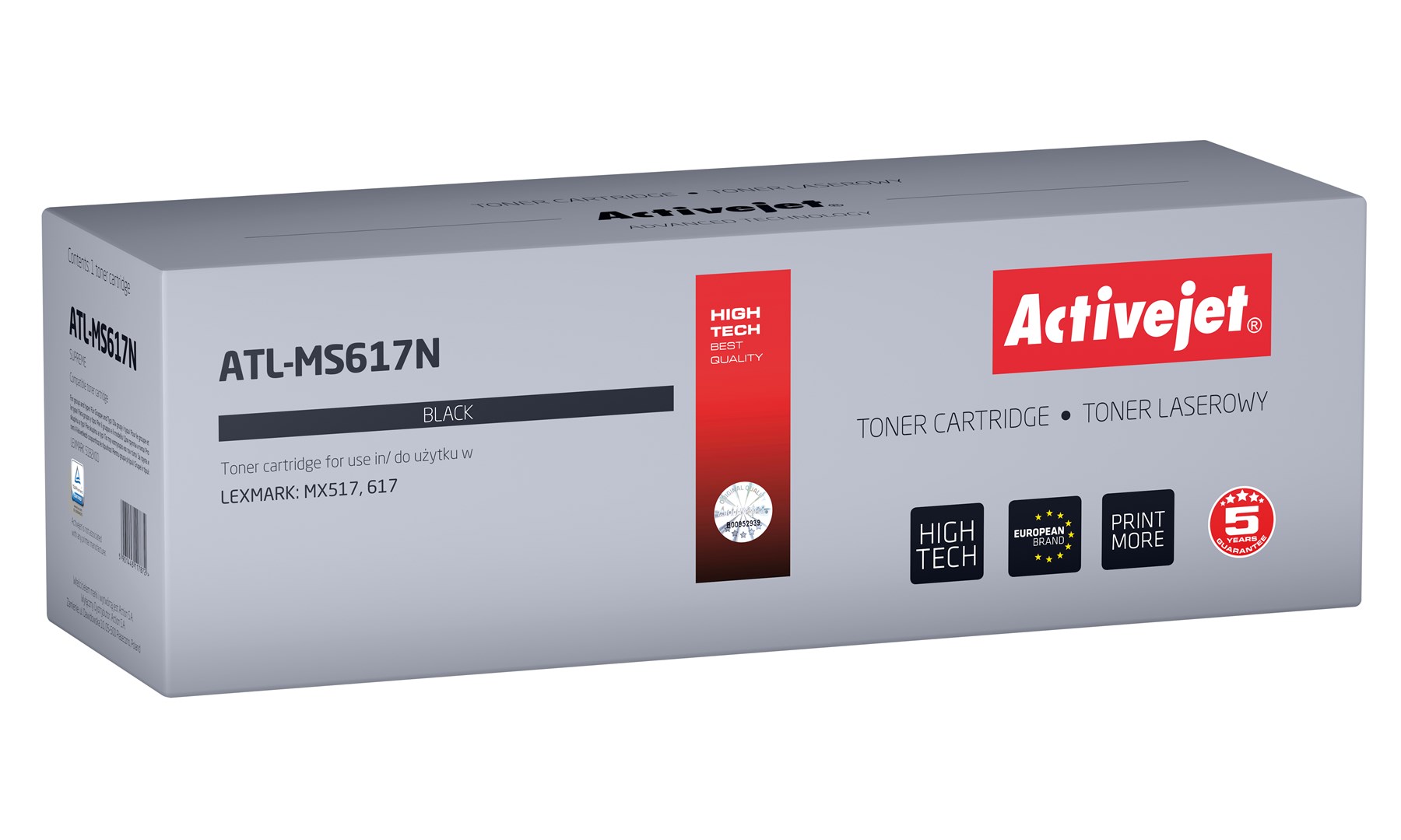 Activejet ATL-MS617N toner (replacement for Lexmark 51B2X00; Supreme; 20000 pages; black) Activejet ATL-MS617N toner (replacement for Lexmark 51B2X00; Supreme; 20000 pages; black)