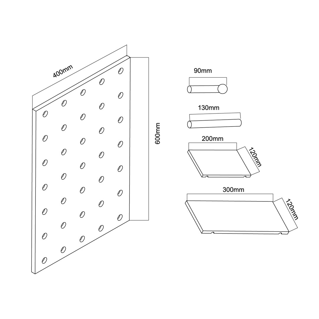 Maclean wooden board organizer, light wood color, 40x60 cm, max. 20 kg, MC-130 WD Maclean wooden board organizer, light wood color, 40x60 cm, max. 20 kg, MC-130 WD