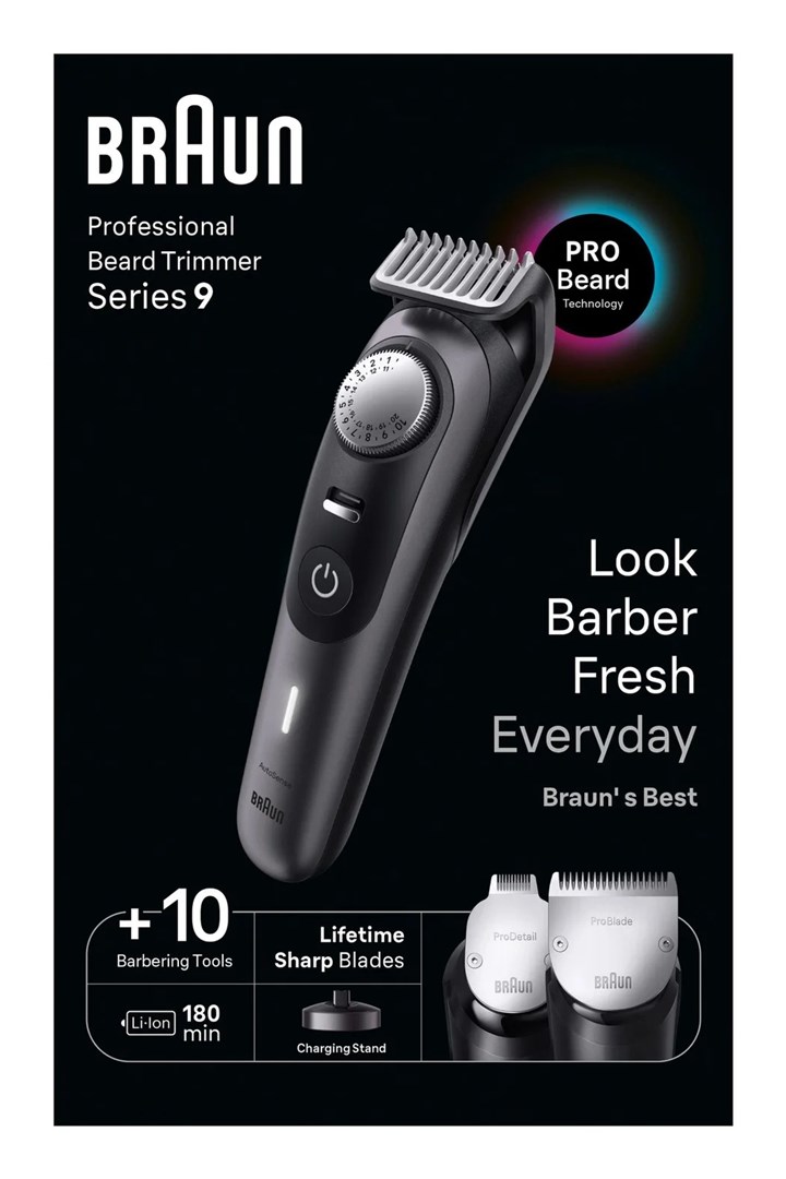 Braun BeardTrimmer 9 BT9421 beard trimmer Battery 40 Black Braun BeardTrimmer 9 BT9421 beard trimmer Battery 40 Black