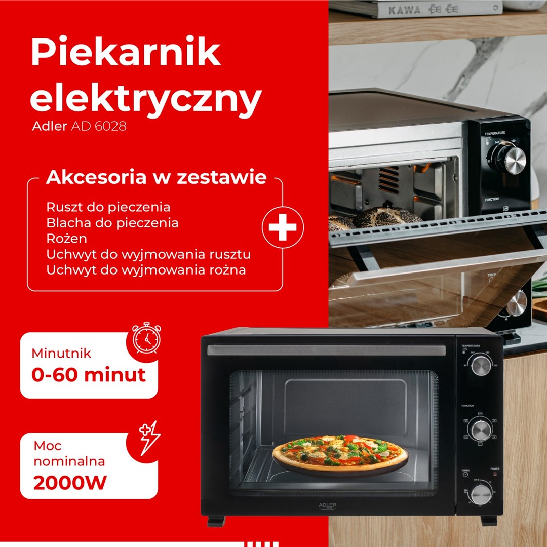 Adler AD 6028 oven Black Adler AD 6028 oven Black