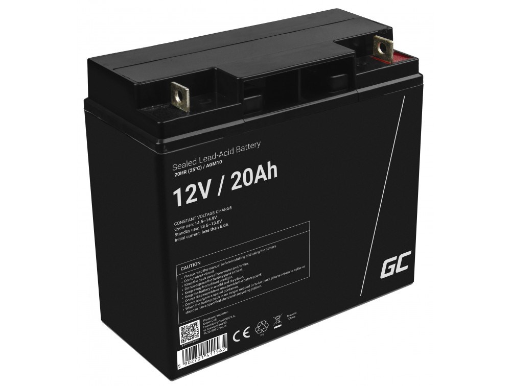 Green Cell AGM10 industrial rechargeable battery Sealed Lead Acid (VRLA) 20000 mAh 12 V Green Cell AGM10 industrial rechargeable battery Sealed Lead Acid (VRLA) 20000 mAh 12 V