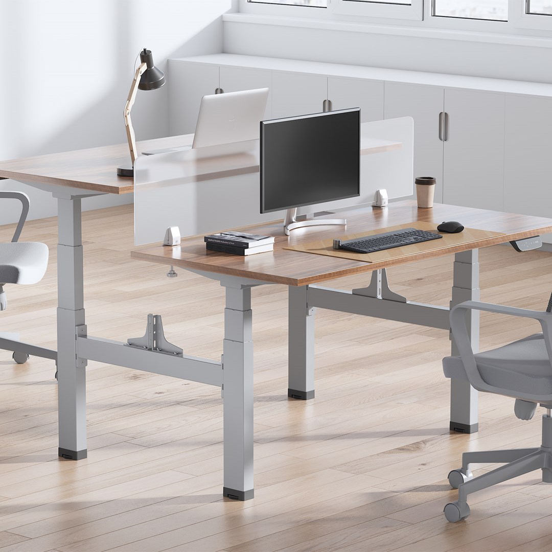 Ergo Office ER-404G Electric Double Height Adjustable Standing/Sitting Desk Frame without Desk Tops Gray Ergo Office ER-404G Electric Double Height Adjustable Standing/Sitting Desk Frame without Desk Tops Gray