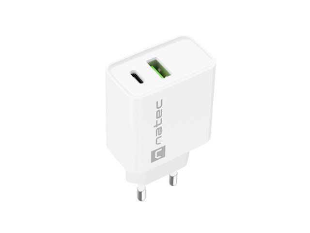 NATEC NETWORK CHARGER RIBERA USB-A+USB-C 20W PD NATEC NETWORK CHARGER RIBERA USB-A+USB-C 20W PD