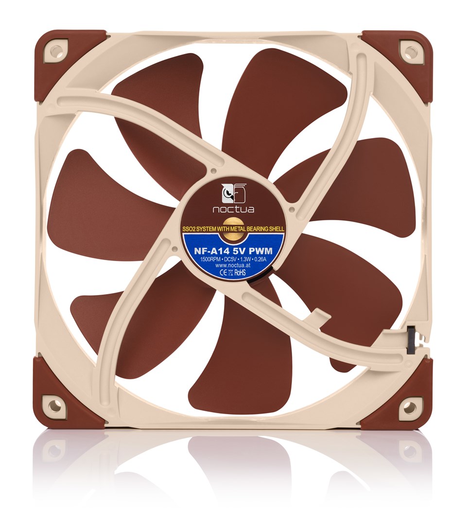 Noctua NF-A14 Computer case Fan 14 cm Beige, Brown Noctua NF-A14 Computer case Fan 14 cm Beige, Brown