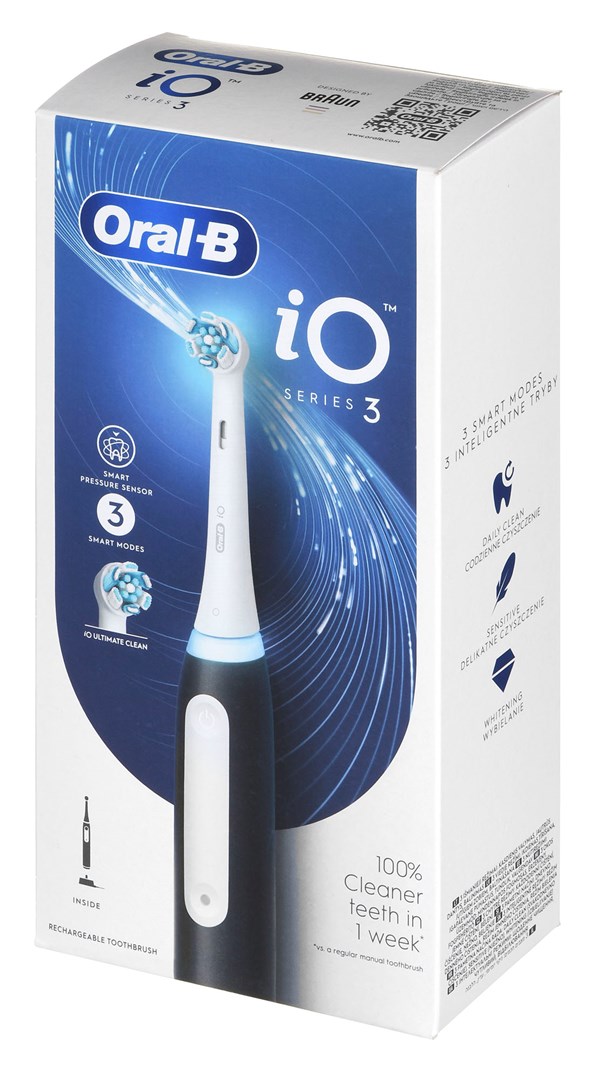 Braun Oral-B iO3 Matt Black electric toothbrush Braun Oral-B iO3 Matt Black electric toothbrush