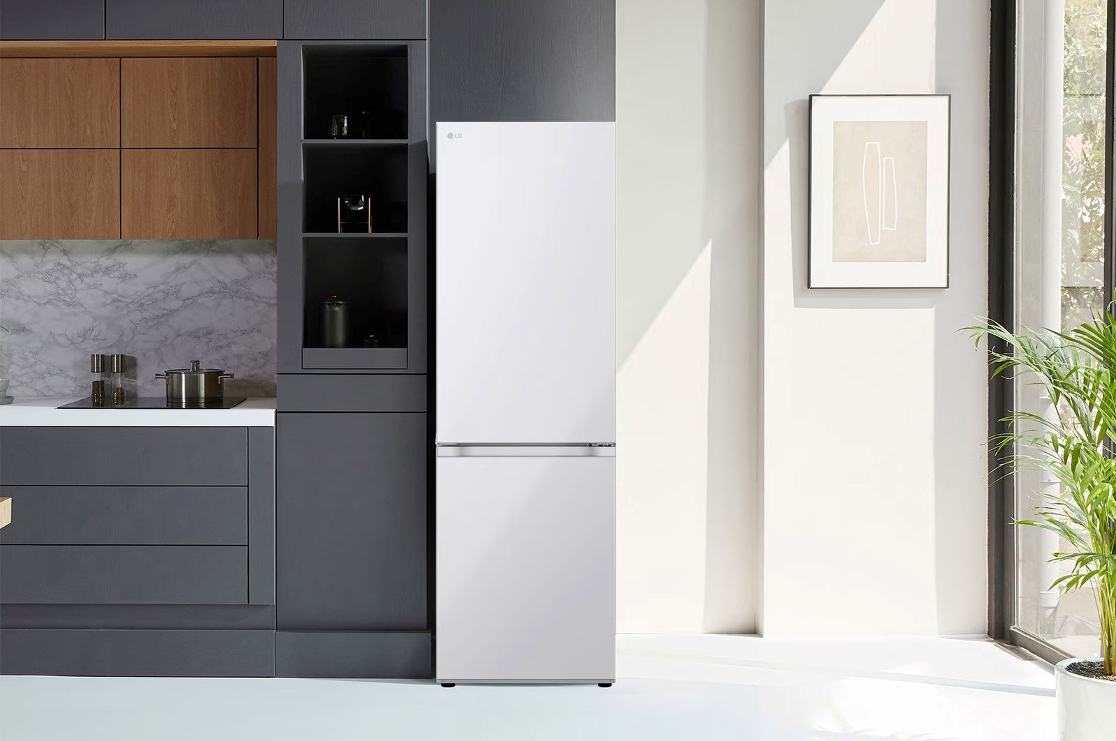 LG NatureFRESH GBV21L0ESW Fridge Freezer - White - E Rated LG NatureFRESH GBV21L0ESW Fridge Freezer - White - E Rated