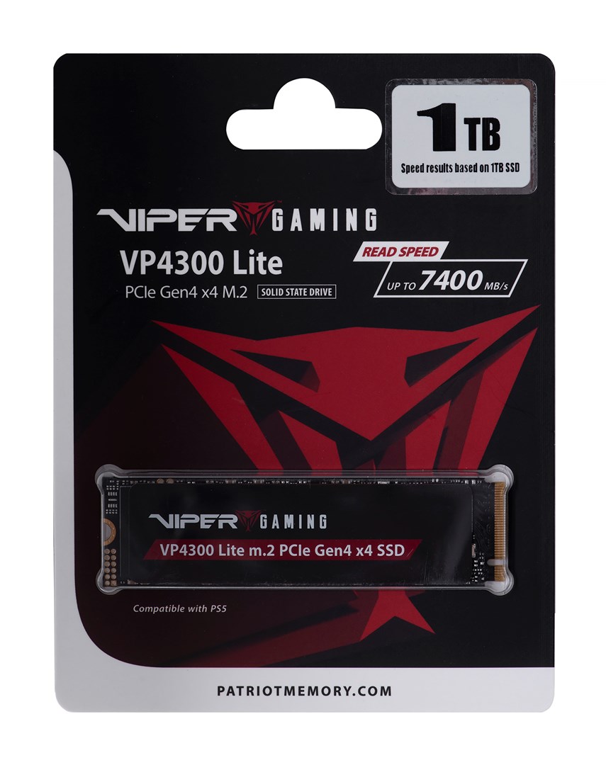 Patriot Memory VP4300 Lite M.2 1 TB PCI Express 4.0 NVMe (VP4300L1TBM28H) Patriot Memory VP4300 Lite M.2 1 TB PCI Express 4.0 NVMe (VP4300L1TBM28H)
