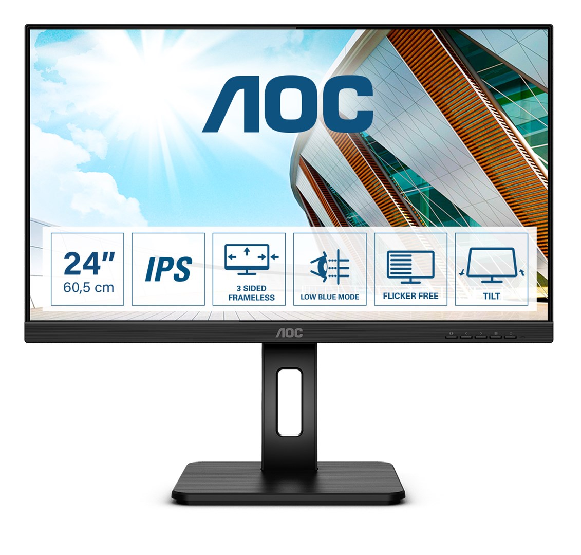 AOC 24P2Q LED display 60.5 cm (23.8") 1920 x 1080 pixels Full HD Black AOC 24P2Q LED display 60.5 cm (23.8") 1920 x 1080 pixels Full HD Black