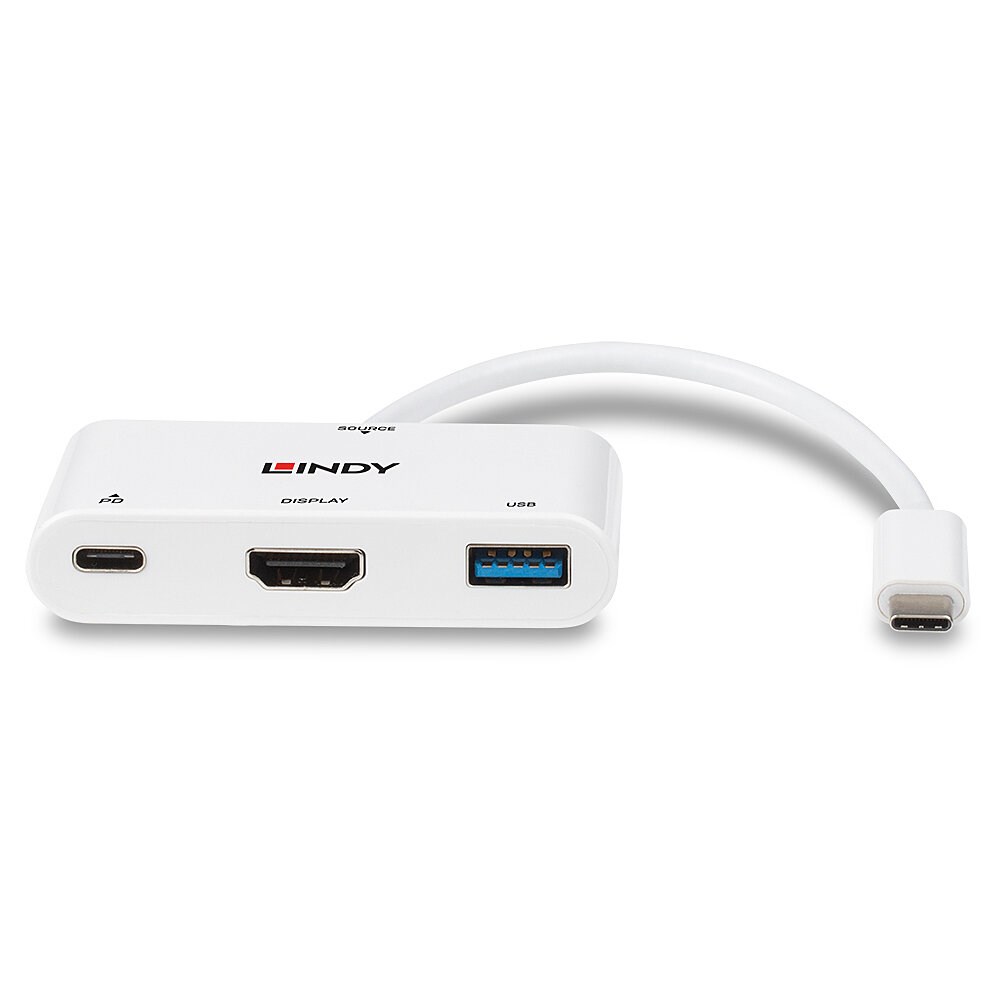 Lindy USB 3.2 Type C to HDMI Converter with USB Type A Port and Power Delivery Lindy USB 3.2 Type C to HDMI Converter with USB Type A Port and Power Delivery