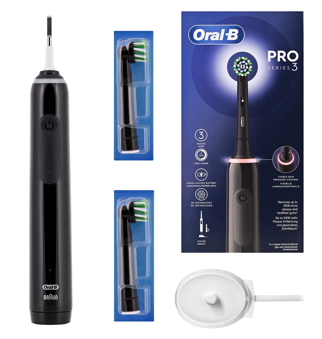 Oral-B Pro 3 Pro3 3000 Adult Rotating-oscillating toothbrush Black Oral-B Pro 3 Pro3 3000 Adult Rotating-oscillating toothbrush Black