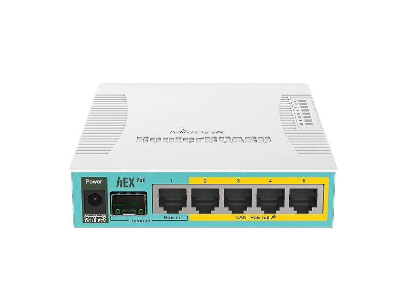 Mikrotik hEX PoE wired router White Mikrotik hEX PoE wired router White