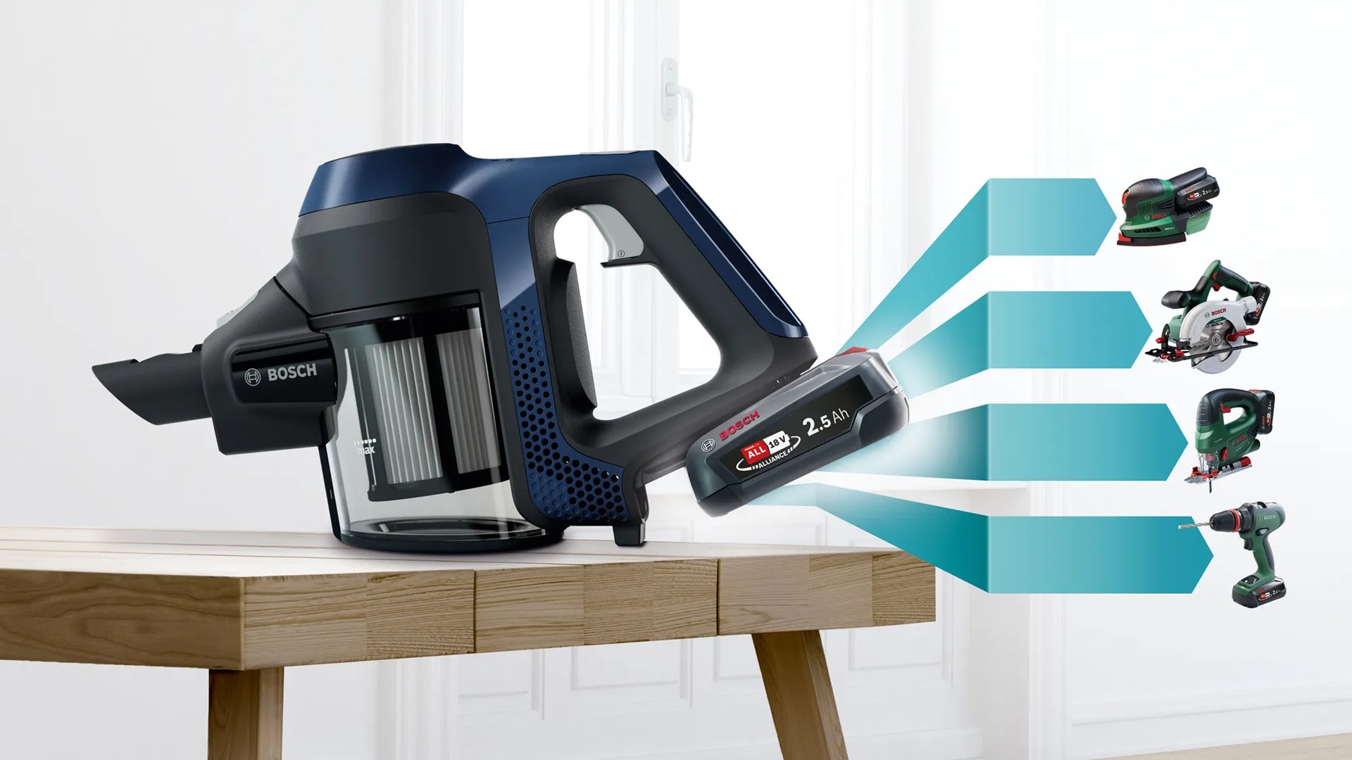 Bosch Serie 6 BCS611P4A stick vacuum/electric broom Battery Dry Hygiene Filter Bagless 0.3 L Black 2.5 Ah Bosch Serie 6 BCS611P4A stick vacuum/electric broom Battery Dry Hygiene Filter Bagless 0.3 L Black 2.5 Ah