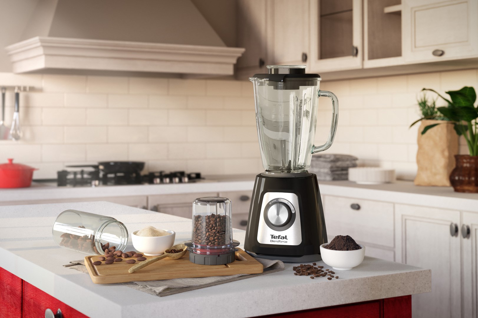 Tefal BlendForce II BL4388 blender 1.25 L Tabletop blender 800 W Black, Brushed steel Tefal BlendForce II BL4388 blender 1.25 L Tabletop blender 800 W Black, Brushed steel