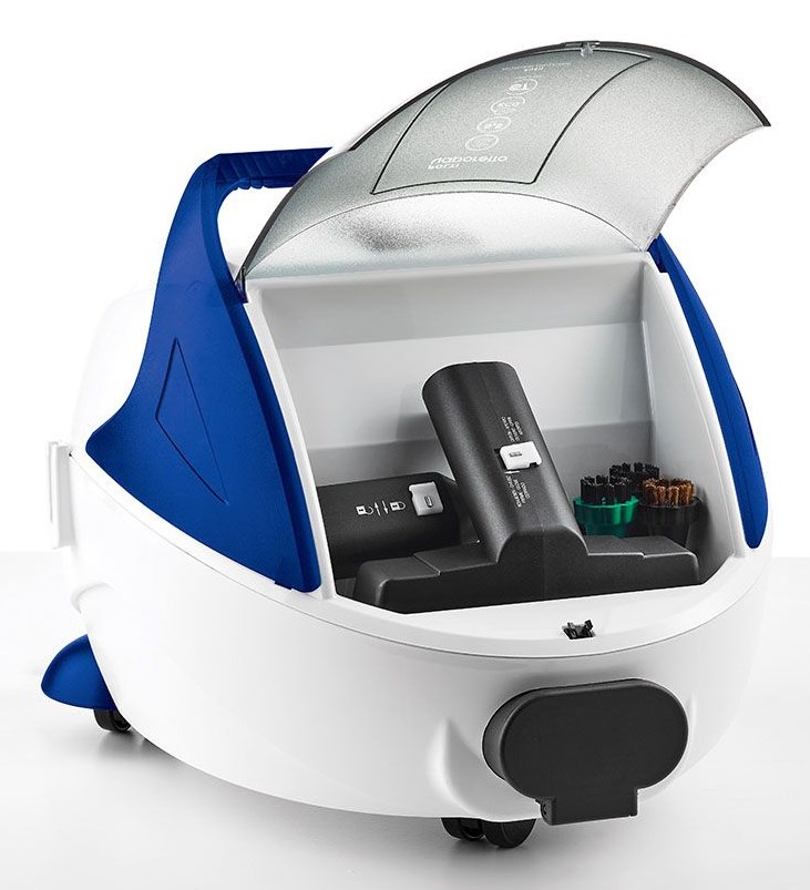 Polti Pro 100 Eco Power Cylinder steam cleaner 1900 W Black, Blue, White Polti Pro 100 Eco Power Cylinder steam cleaner 1900 W Black, Blue, White