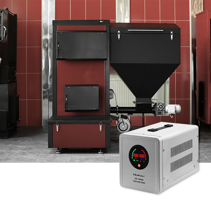 Qoltec Pure Sine Wave UPS | 1000VA | 700W | Grey Qoltec Pure Sine Wave UPS | 1000VA | 700W | Grey