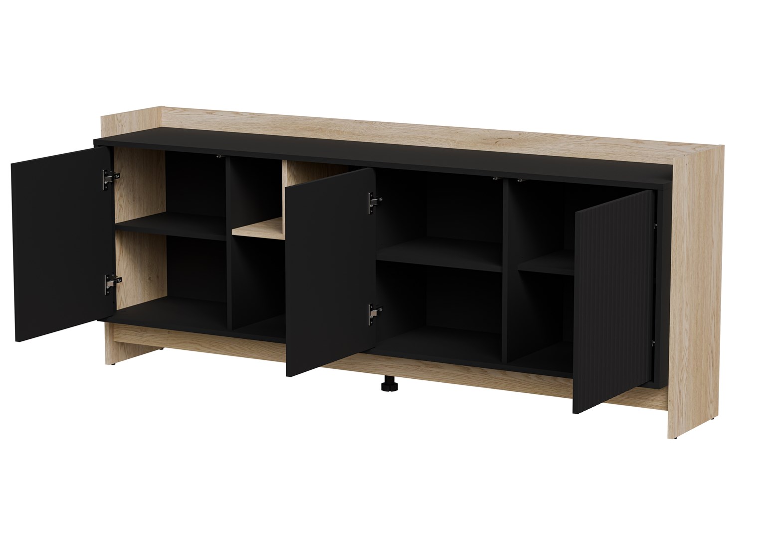 Cama PORTO 3D chest of drawers 190x38x77 oak/black Cama PORTO 3D chest of drawers 190x38x77 oak/black