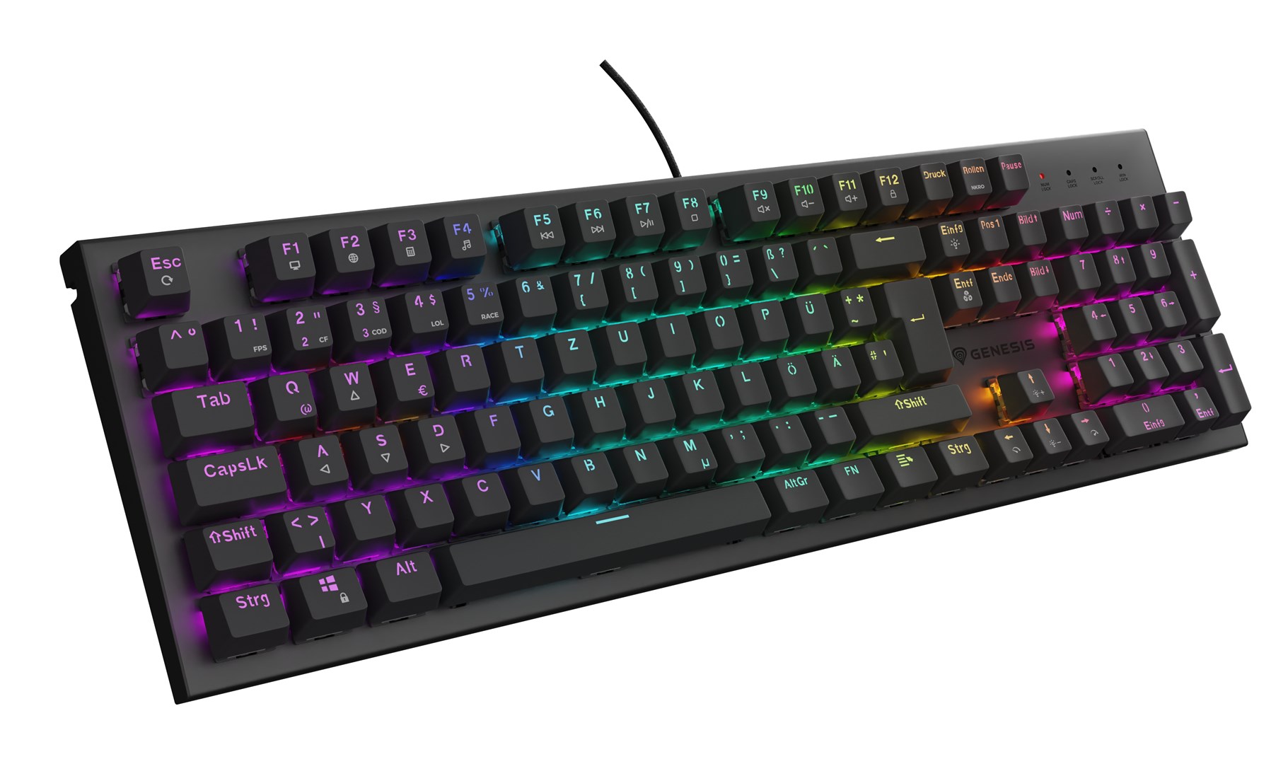 GENESIS Thor 303 keyboard Gaming USB QWERTZ German Black GENESIS Thor 303 keyboard Gaming USB QWERTZ German Black