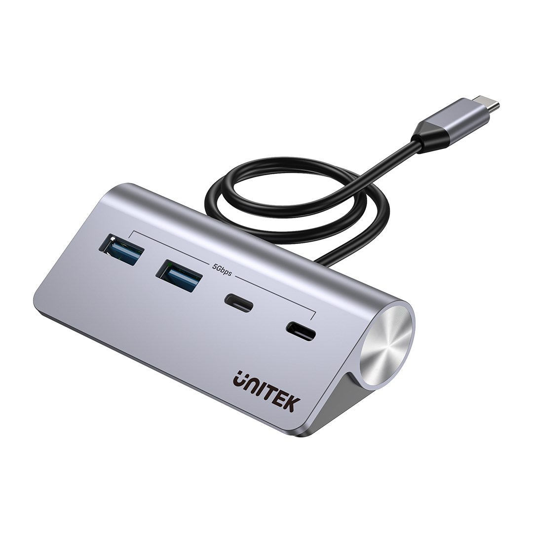 UNITEK ALUMINIUM USB-C HUB 2X USB-A 2X USB-C 5GBPS UNITEK ALUMINIUM USB-C HUB 2X USB-A 2X USB-C 5GBPS