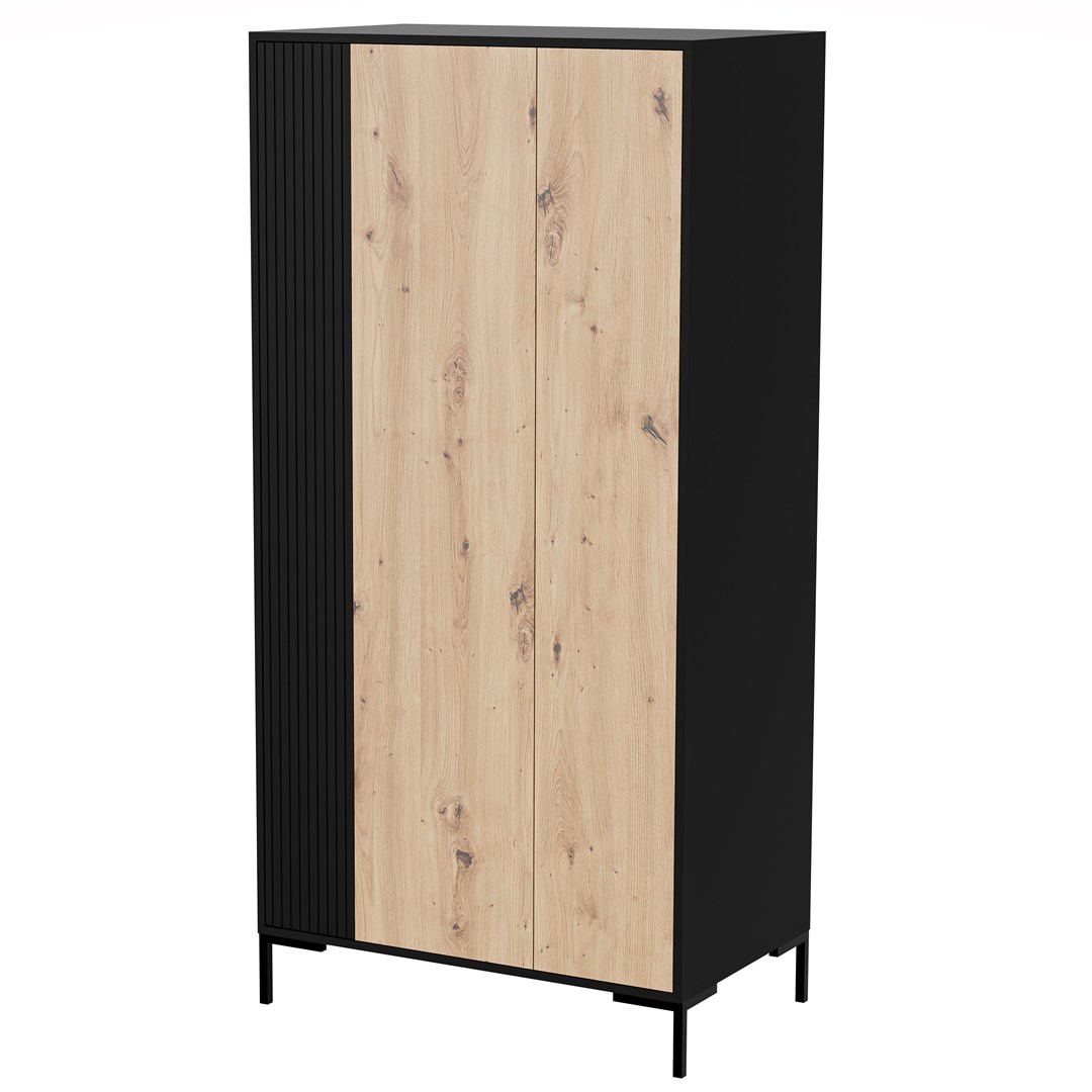 Cama MERCI wardrobe 90 x 55 x 184 cm black/oak artisan Cama MERCI wardrobe 90 x 55 x 184 cm black/oak artisan