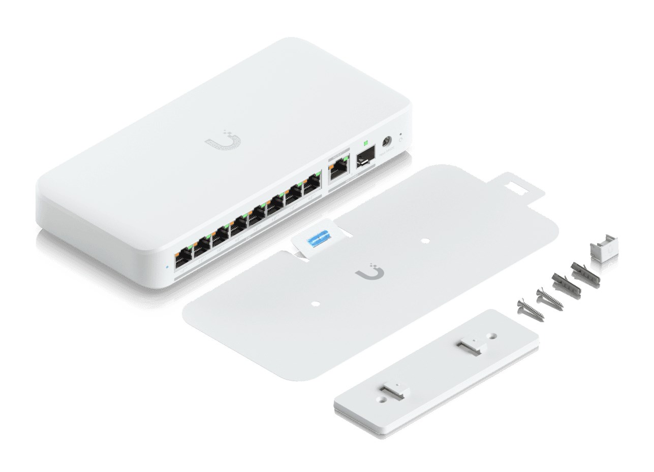 Ubiquiti USW-Flex-2.5G-8-PoE Switch | 8x 2.5GbE RJ45, 1x 10GbE SFP+, 196W Ubiquiti USW-Flex-2.5G-8-PoE Switch | 8x 2.5GbE RJ45, 1x 10GbE SFP+, 196W