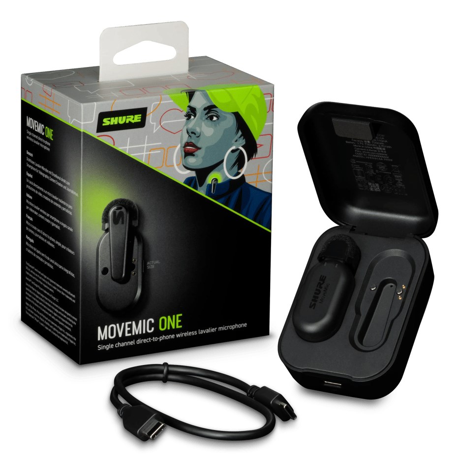 Shure MoveMic One Black Clip-on microphone Shure MoveMic One Black Clip-on microphone