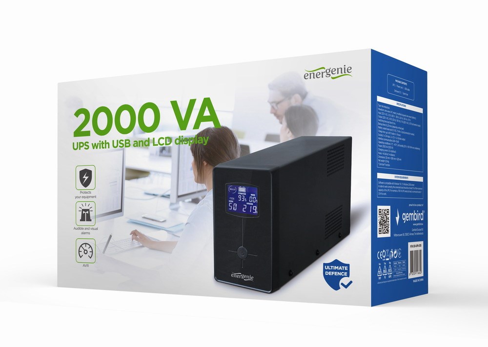 Gembird EG-UPS-035 uninterruptible power supply (UPS) Line-Interactive 2 kVA 1200 W 5 AC outlet(s) Gembird EG-UPS-035 uninterruptible power supply (UPS) Line-Interactive 2 kVA 1200 W 5 AC outlet(s)