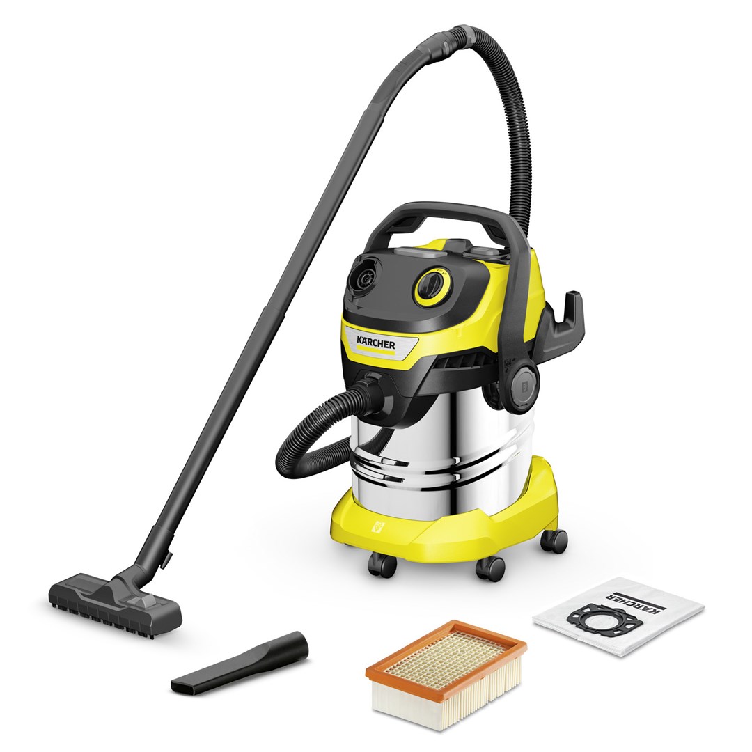 Kärcher WD 5 S V-25/5/22 Stainless steel, Black, Yellow 25 L 1100 W Kärcher WD 5 S V-25/5/22 Stainless steel, Black, Yellow 25 L 1100 W