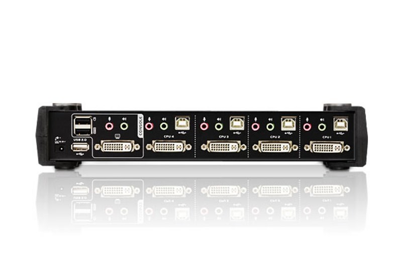 ATEN 4-Port USB DVI KVM Switch with Audio & USB 2.0 Hub (KVM Cables included) ATEN 4-Port USB DVI KVM Switch with Audio & USB 2.0 Hub (KVM Cables included)