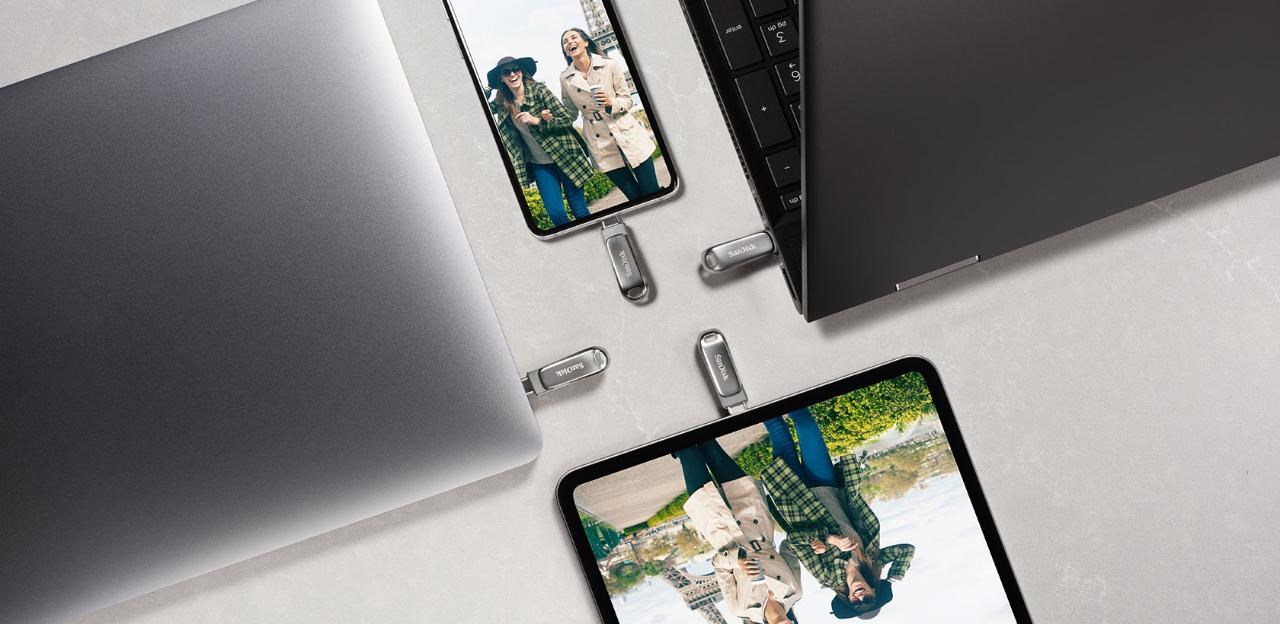 SanDisk Ultra Dual Drive Luxe USB flash drive 1000 GB USB Type-A / USB Type-C 3.2 Gen 1 (3.1 Gen 1) Stainless steel SanDisk Ultra Dual Drive Luxe USB flash drive 1000 GB USB Type-A / USB Type-C 3.2 Gen 1 (3.1 Gen 1) Stainless steel