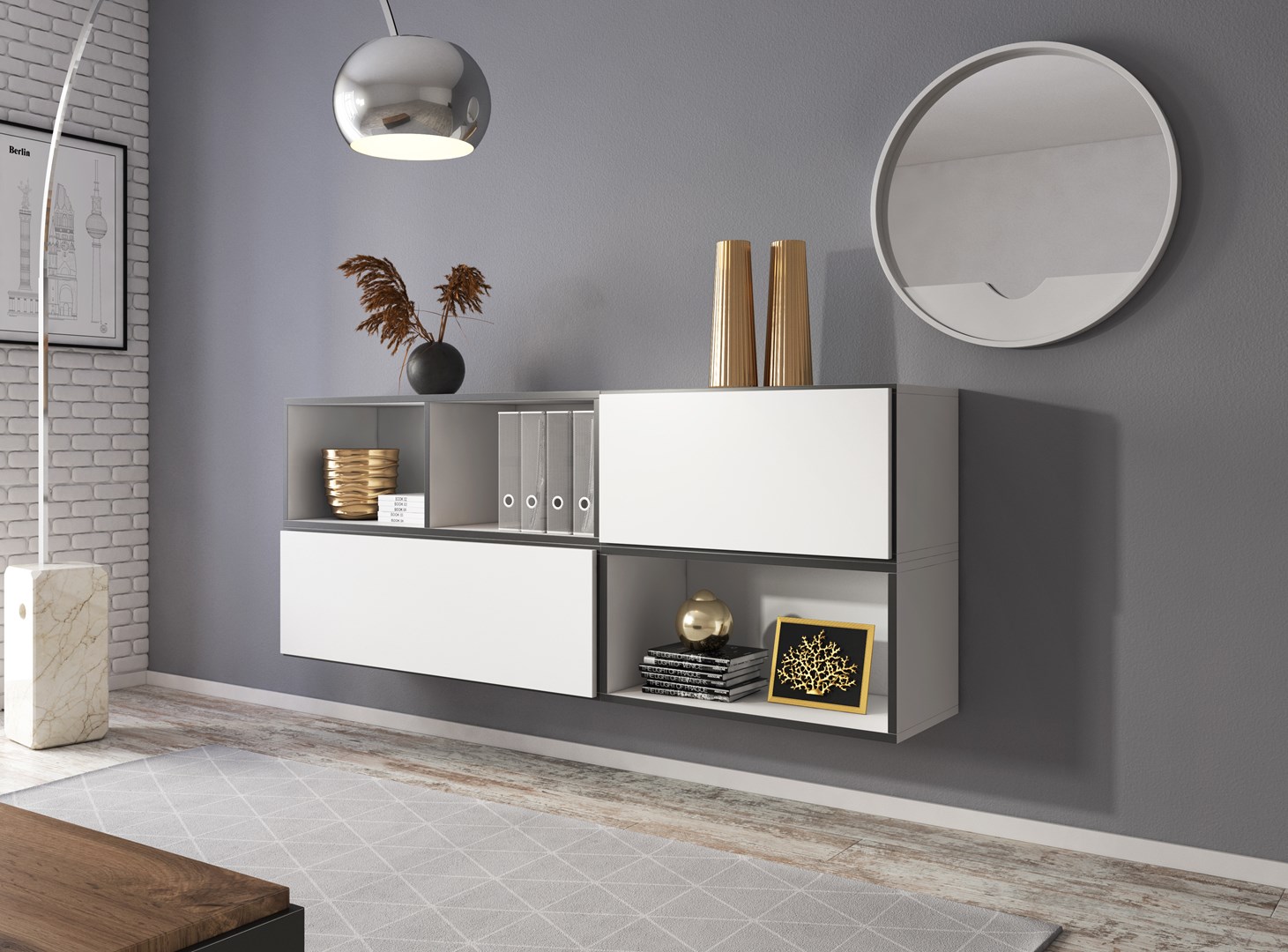 Cama living room furniture set ROCO 16 (RO1+RO2+RO3+RO4) black/white/black Cama living room furniture set ROCO 16 (RO1+RO2+RO3+RO4) black/white/black