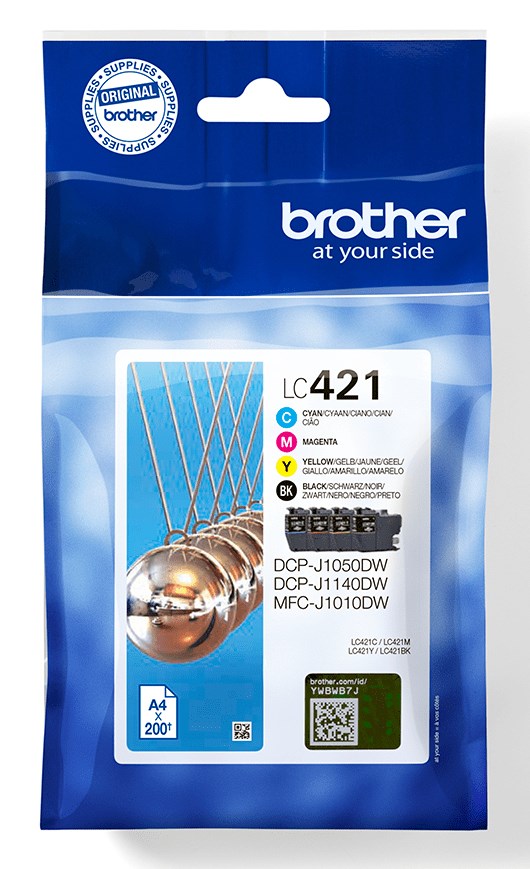 Brother LC421VALDR ink cartridge 4 pc(s) Original Black, Cyan, Magenta, Yellow Brother LC421VALDR ink cartridge 4 pc(s) Original Black, Cyan, Magenta, Yellow