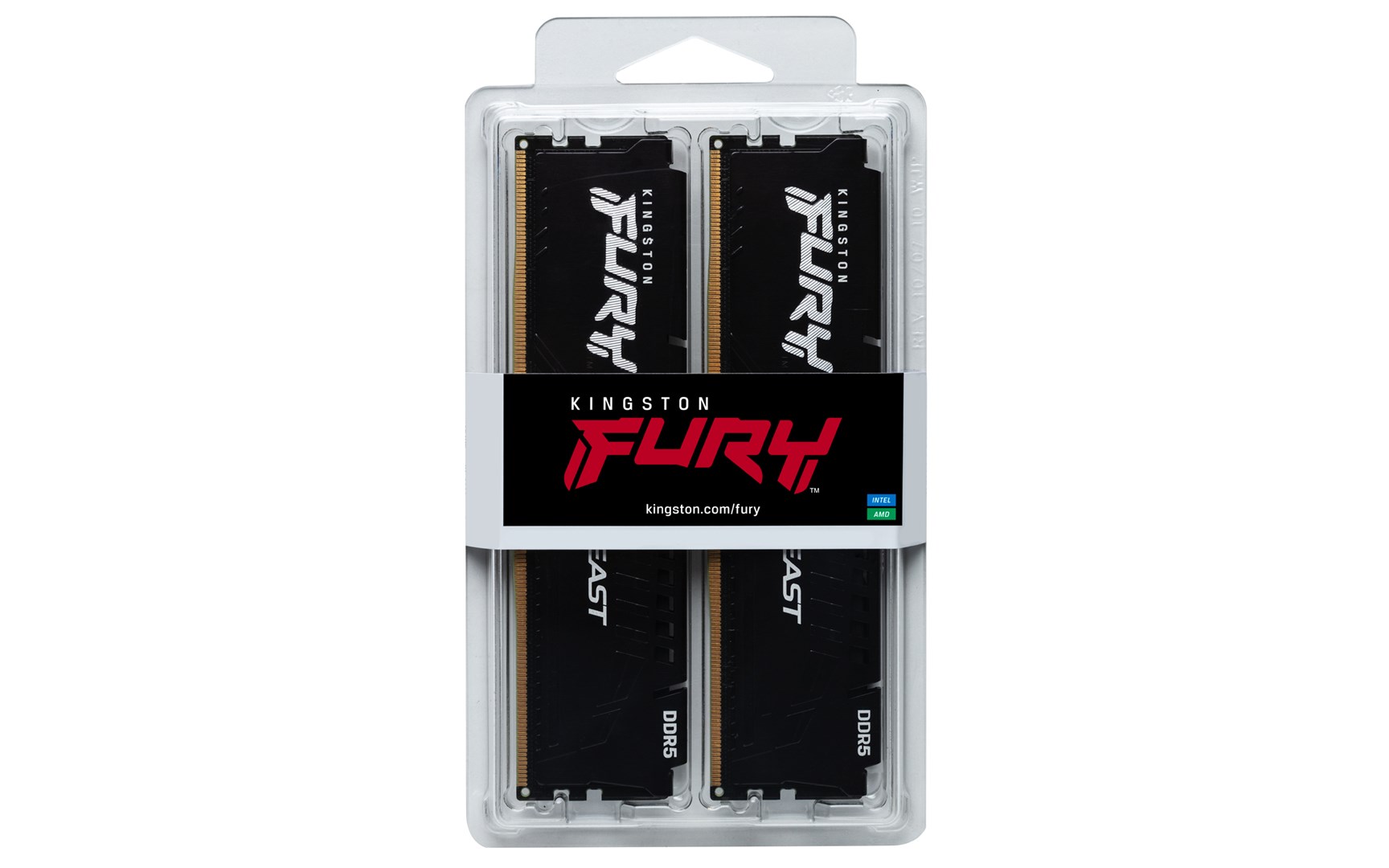 Kingston Technology FURY Beast 32GB 5600MT/s DDR5 CL36 DIMM (Kit of 2) Black Kingston Technology FURY Beast 32GB 5600MT/s DDR5 CL36 DIMM (Kit of 2) Black