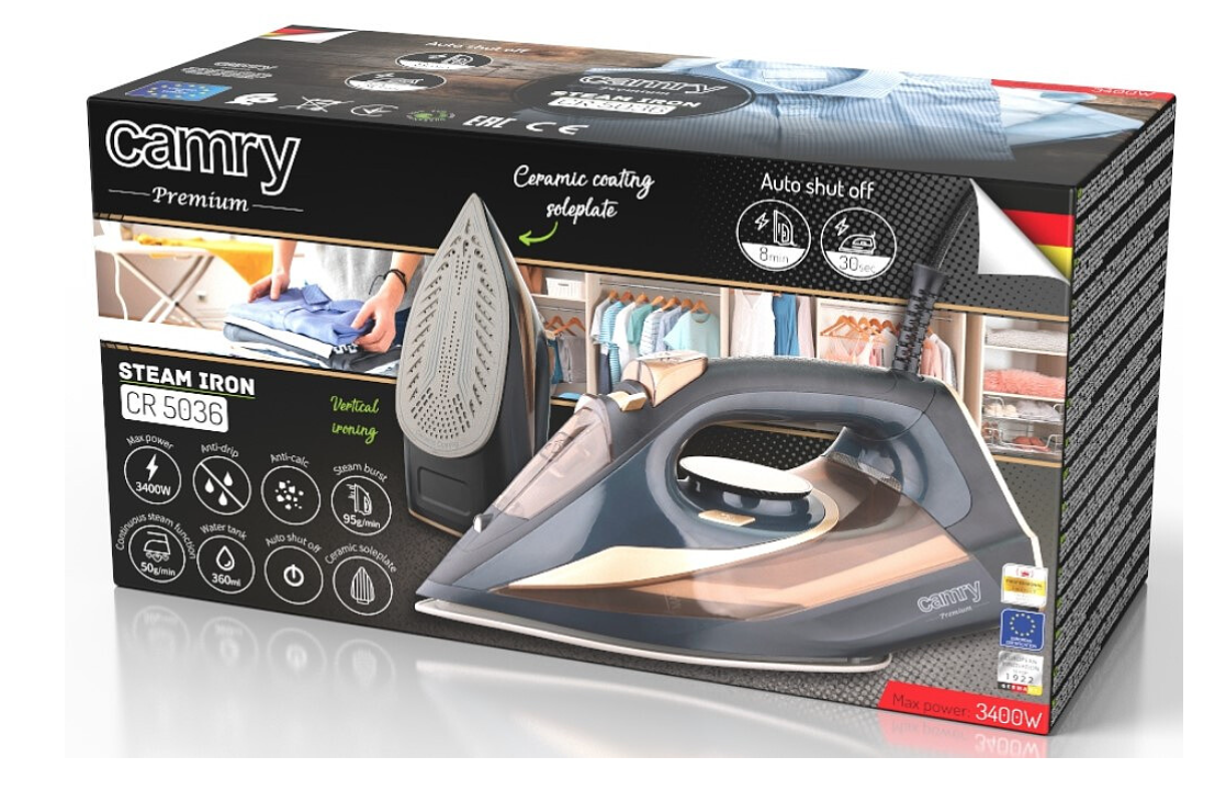 Camry CR 5036 3400W black-copper steam iron Camry CR 5036 3400W black-copper steam iron