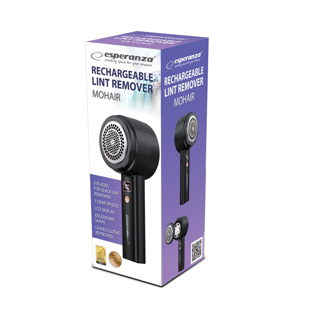 Esperanza ECS012 Cordless Clothes Shaver Black Esperanza ECS012 Cordless Clothes Shaver Black