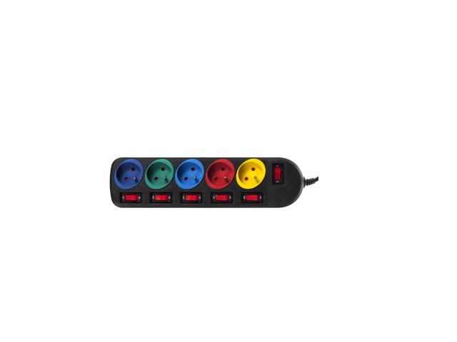 Maclean MCE204M power extension 1.5 m 5 AC outlet(s) Indoor Black, Multicolour Maclean MCE204M power extension 1.5 m 5 AC outlet(s) Indoor Black, Multicolour
