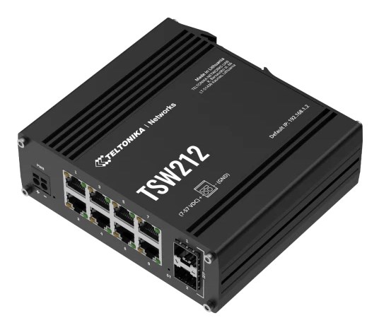 Teltonika TSW212 Managed L2 Gigabit Ethernet (10/100/1000) Black Teltonika TSW212 Managed L2 Gigabit Ethernet (10/100/1000) Black