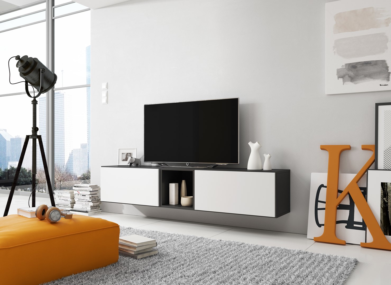 Cama ROCO10 CZ/CZ/BI living room storage cabinets Storage combination Cama ROCO10 CZ/CZ/BI living room storage cabinets Storage combination