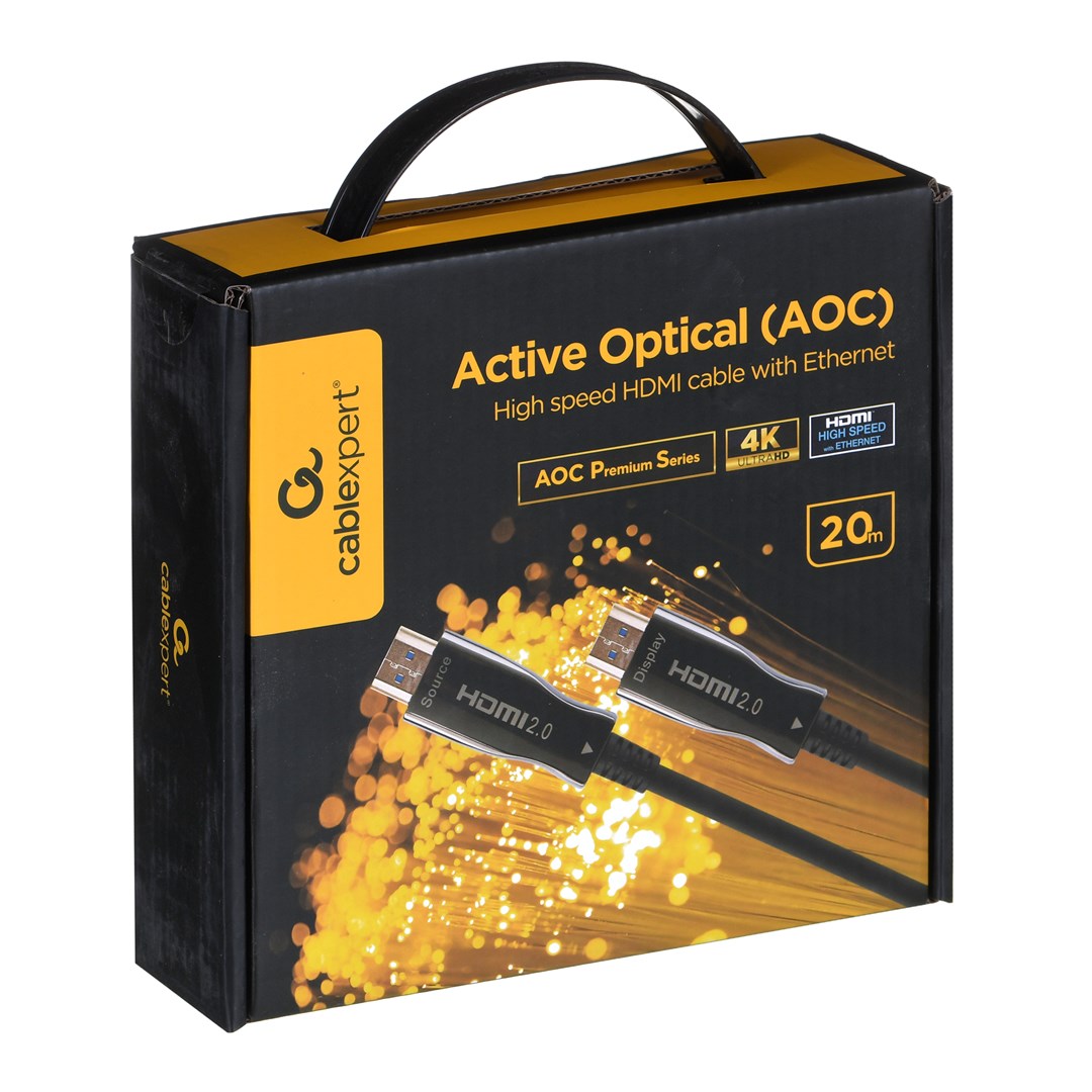 Gembird CCBP-HDMI-AOC-20M-02 Active Optical (AOC) High speed HDMI cable with Ethernet "AOC Premium Series", 20m Gembird CCBP-HDMI-AOC-20M-02 Active Optical (AOC) High speed HDMI cable with Ethernet "AOC Premium Series", 20m