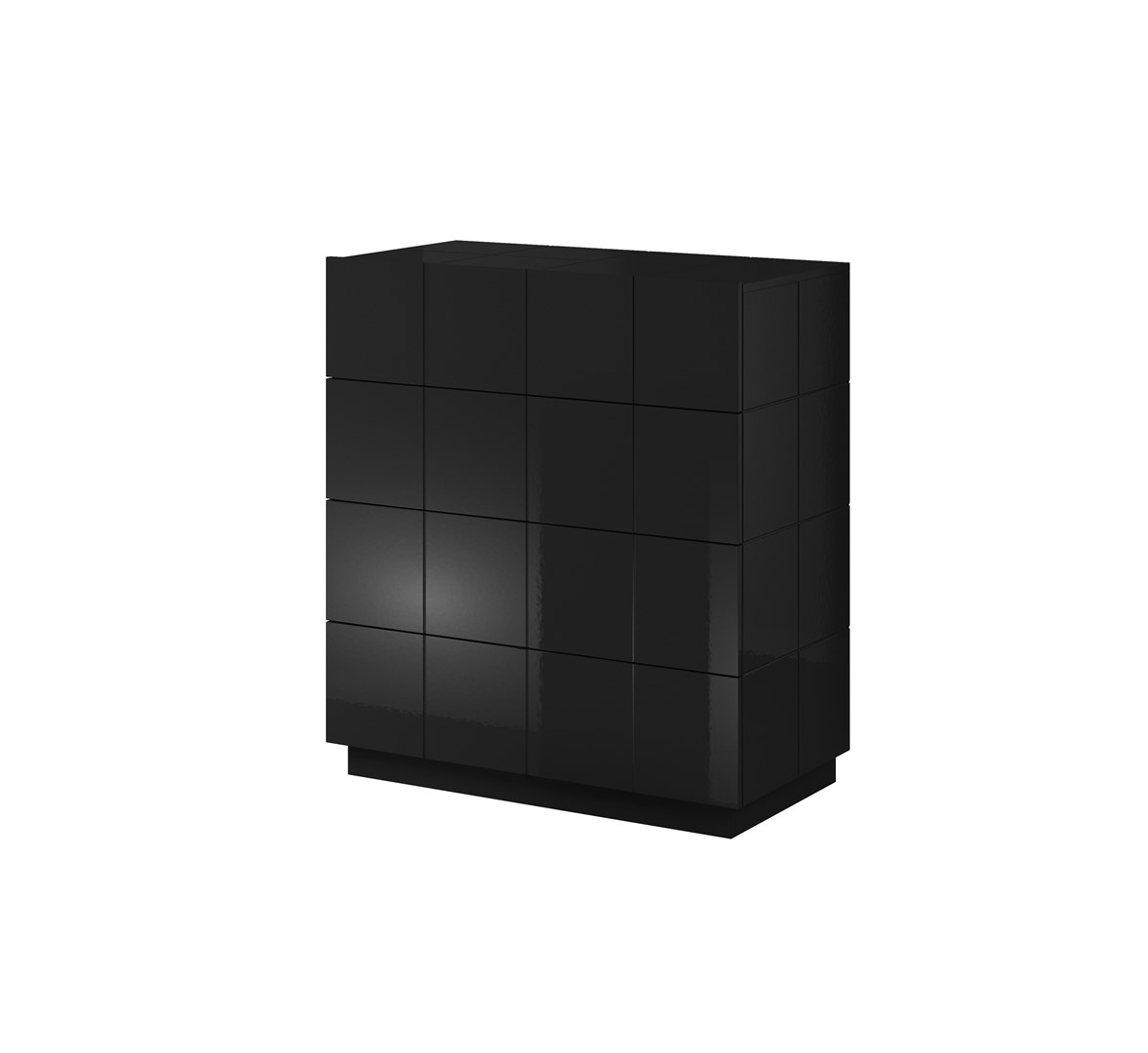 Cama chest of drawers 4D REJA black gloss/black gloss Cama chest of drawers 4D REJA black gloss/black gloss
