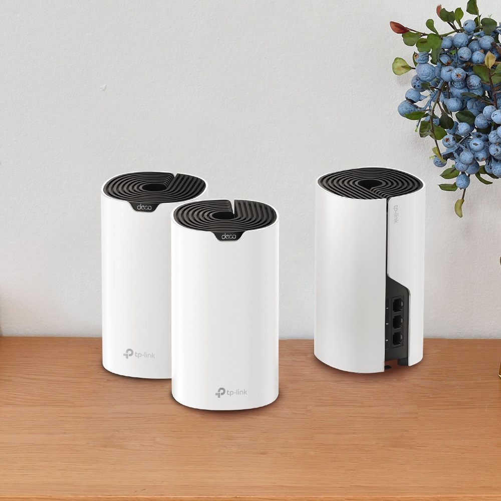 TP-LINK | AC1900 Whole Home Mesh Wi-Fi System | Deco S7 (2-pack) | 802.11ac | 10/100/1000 Mbit/s | Ethernet LAN (RJ-45) ports 1 | Mesh Support Yes | MU-MiMO Yes | No mobile broadband | Antenna type Internal TP-LINK | AC1900 Whole Home Mesh Wi-Fi System | Deco S7 (2-pack) | 802.11ac | 10/100/1000 Mbit/s | Ethernet LAN (RJ-45) ports 1 | Mesh Support Yes | MU-MiMO Yes | No mobile broadband | Antenna type Internal
